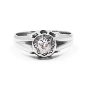 0.46ct Cushion Cut Diamond Solitaire Ring | Pre-Loved | 18K White Gold