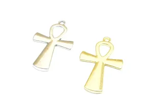 15PCs Egyptian Ankh Life Symbol Key Charm Size 36x23mm Silver or Gold Charm Egyptian Pendant For Jewelry Making