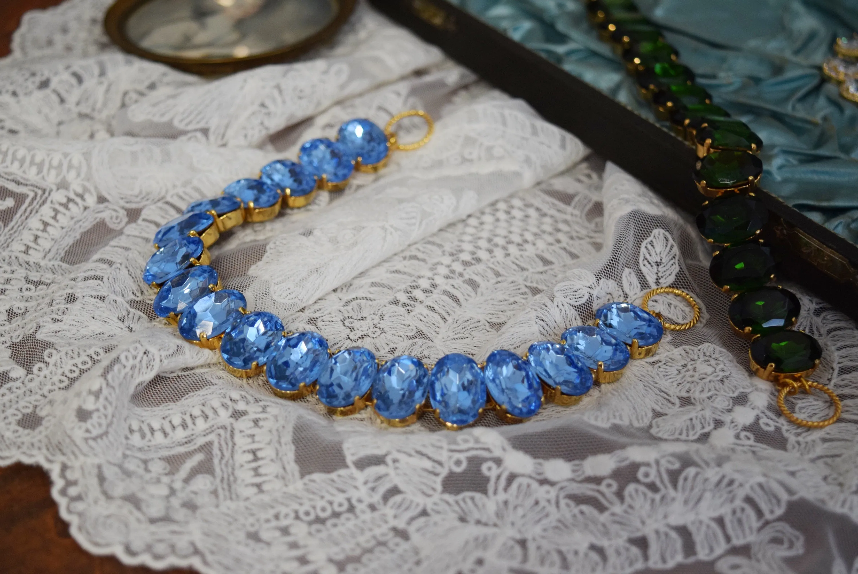 18th Century Style Collet Necklace - Large Oval