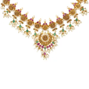 22K Gold & Gemstone Guddusapsula Necklace (59.3gm)