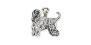 Afghan Hound Pendant Jewelry Sterling Silver Handmade Dog Pendant AF10-P