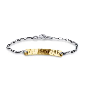 Arianna Nicolai Love-Stamped Bar Bracelet