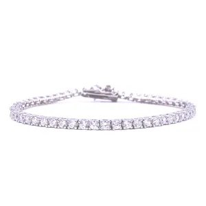 Ashley Gold Sterling Silver Prong Set 4.50CTW CZ Tennis Bracelet