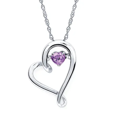 Ben Garelick "Shimmering Heart" Created Alexandrite Heart Pendant