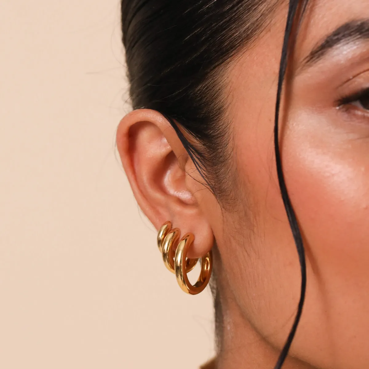 Bold Large Hoops in Gold