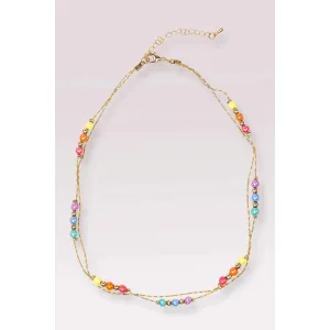 boutique golden rainbow necklace