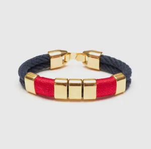 Braddock Bracelet - Navy/Red/Gold