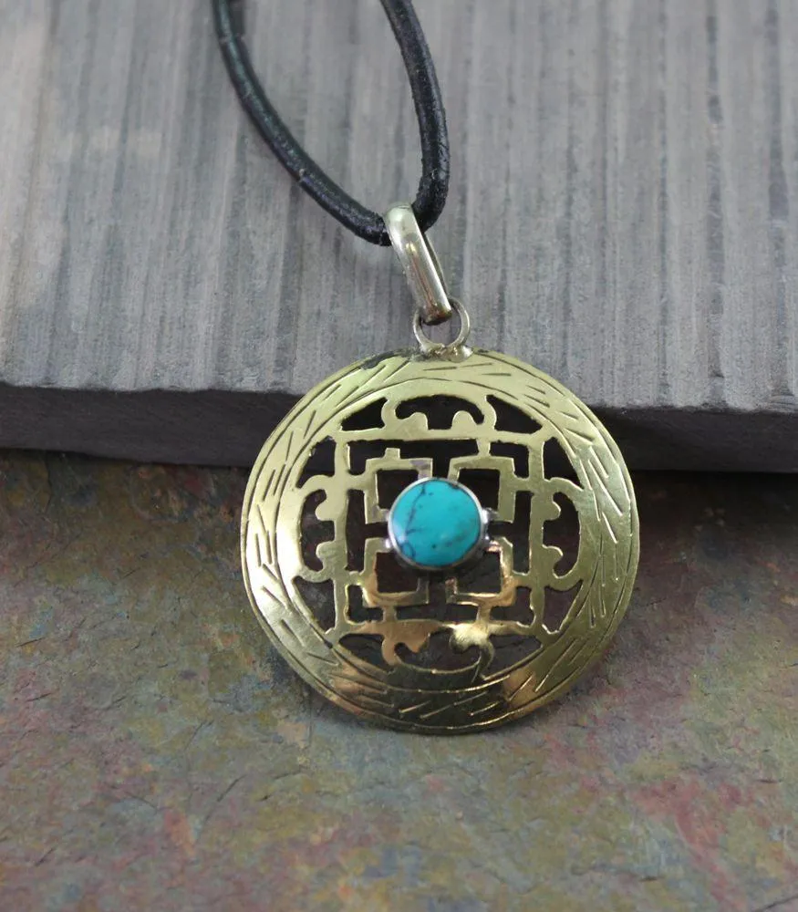 Brass Manadala Pendant