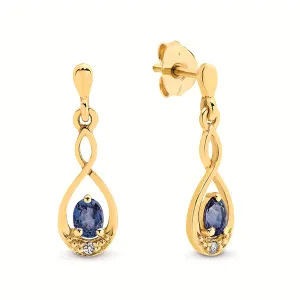 Ceylon Sapphire & Diamond Earrings