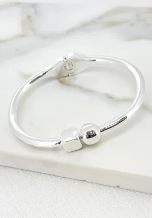 Clasp Bangle - Silver