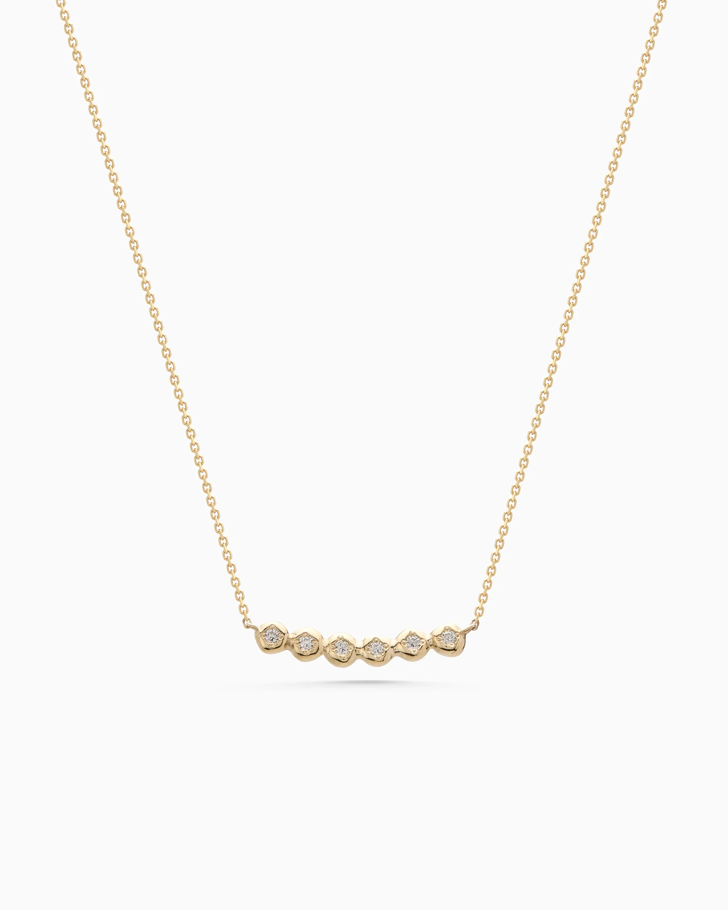 Collective Stone Bar Necklace | Yellow Gold