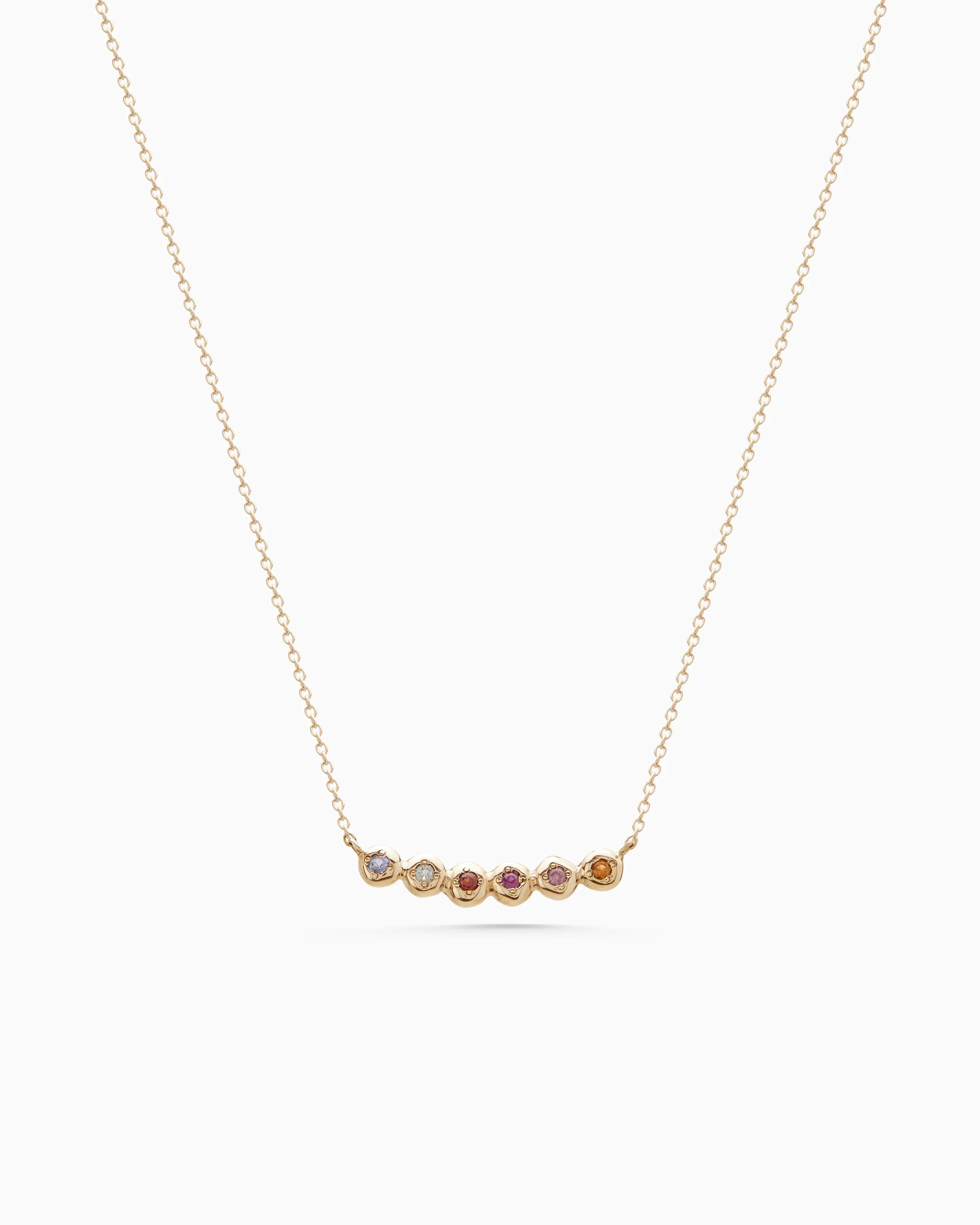 Collective Stone Bar Necklace | Yellow Gold