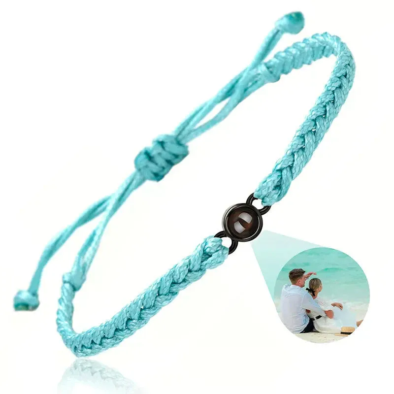 Color picture photo rope bracelet