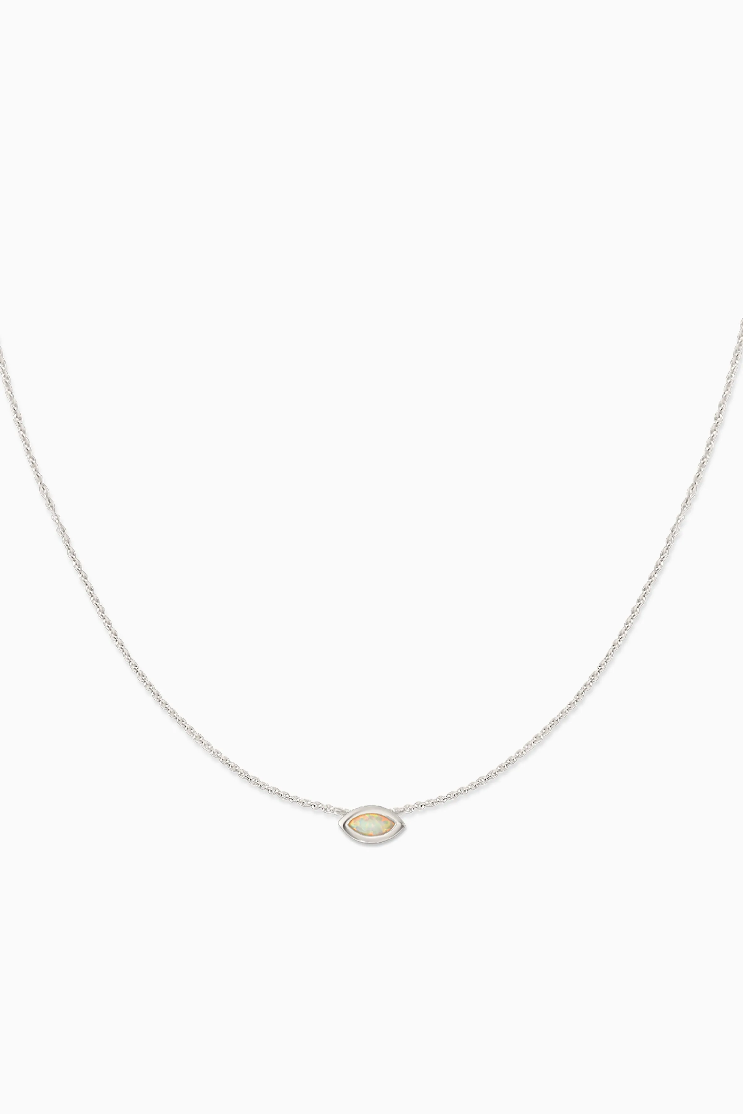 Covet 10kt Gold & Gemstone Birthstone Marquis Necklace