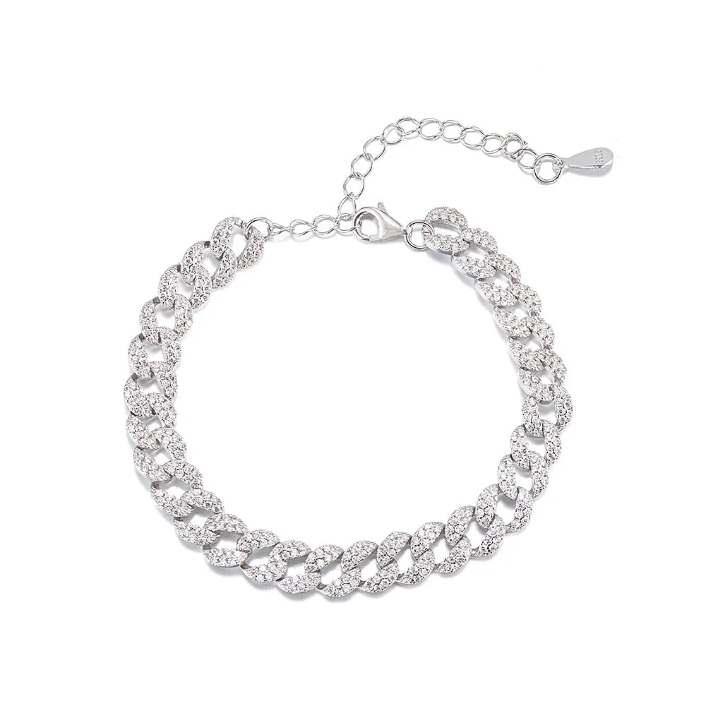 Cubic Zirconia Chain Bracelet