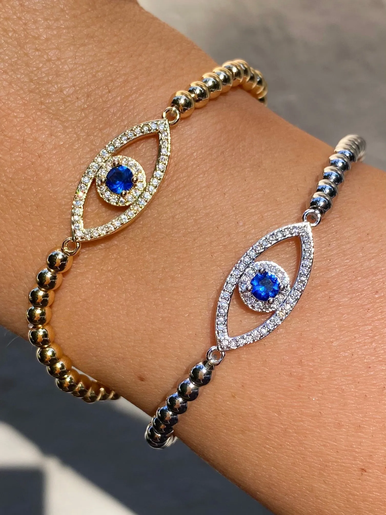 Dainty Evil Eye Bead Bracelet