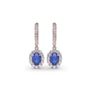 Dazzling Sapphire and Diamond Drop Earrings