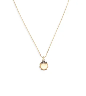 Engravable Birthstone Pendant : Fine Diamond Cut Curb Necklace