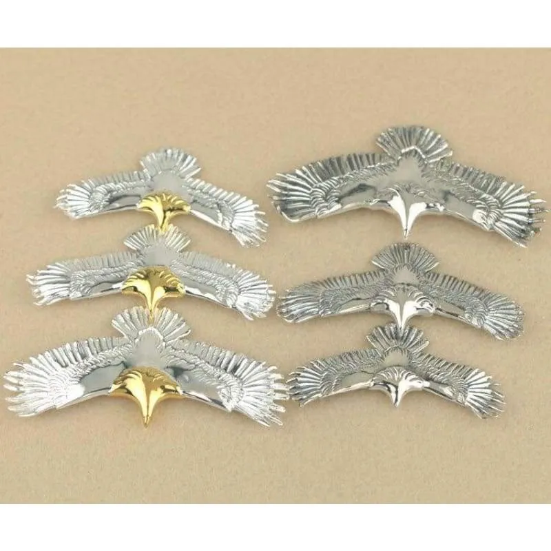 Genuine Solid Silver 925 Eagle Pendant Charms For Necklace Bracelet Men Women Indian Vintage Style Gold Head Designer Jewelry