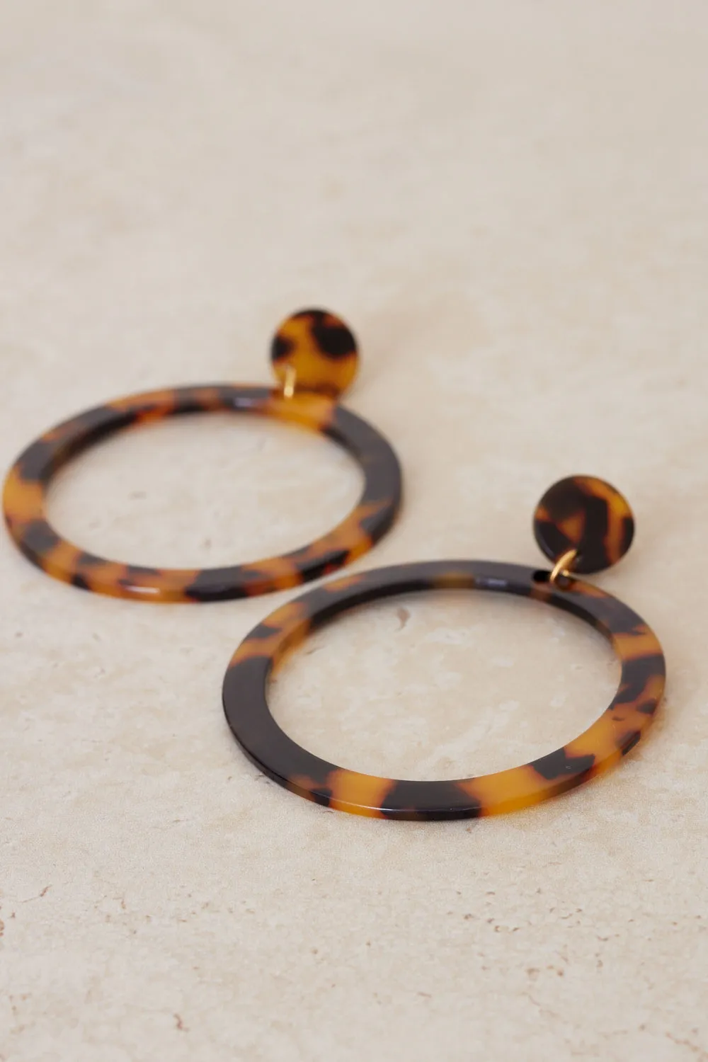 Gina Earrings - Tortoiseshell