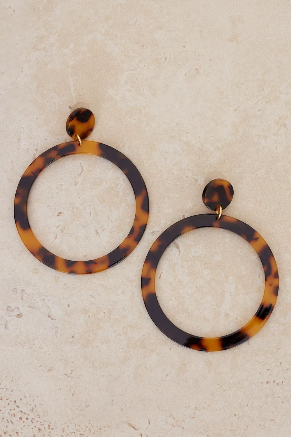 Gina Earrings - Tortoiseshell