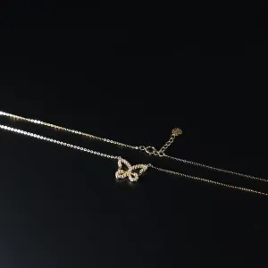 Gold Butterfly Charm Necklace Model-NK0106