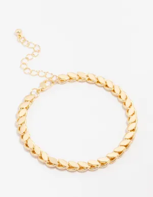 Gold Plated Risoni Chain Bracelet