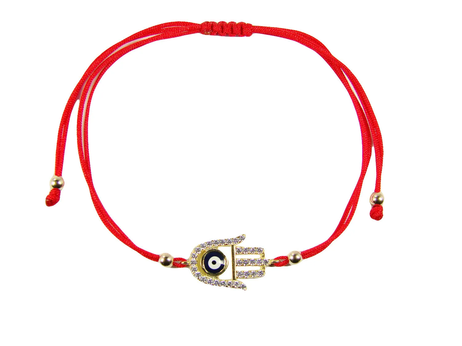 Hamsa Hand Evil Eye Bracelet Charm Red String Corded Bangle Amulet Hand of Fatima