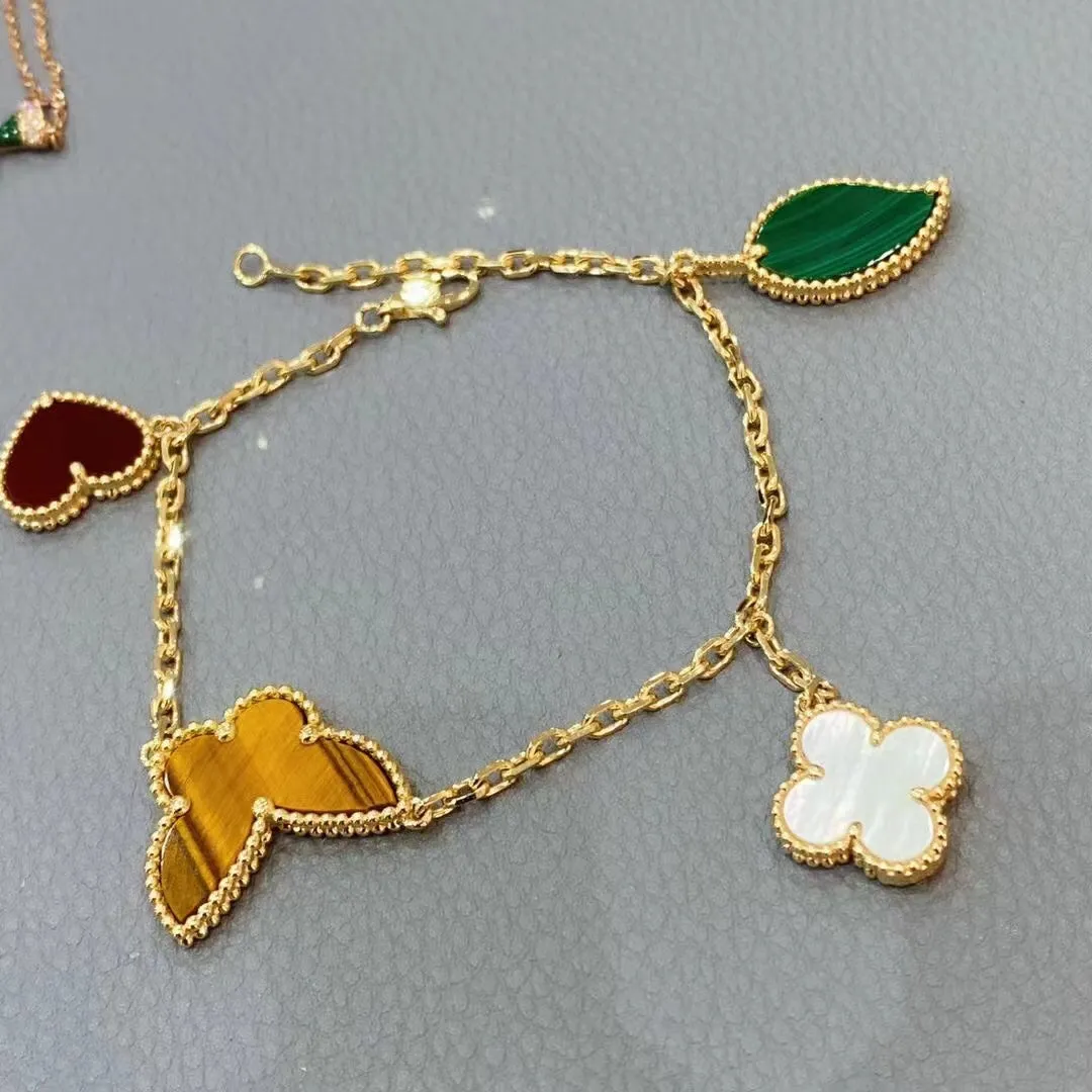 HEART BUTTERFLY CLOVER BRACELET 4 MOTIFS