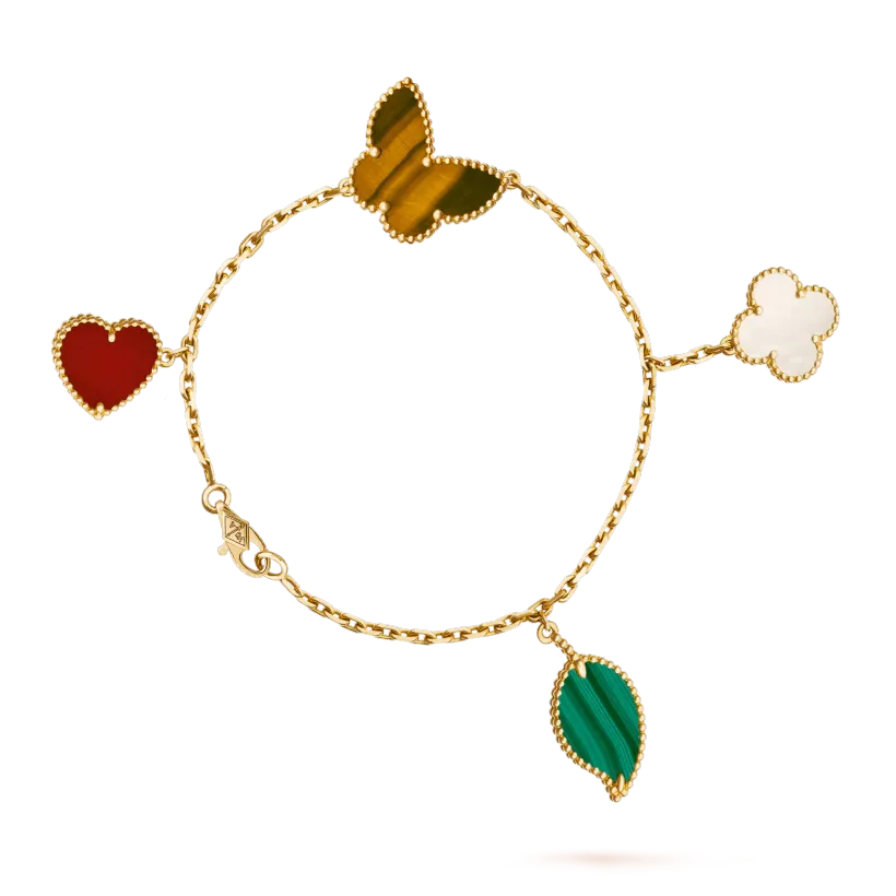 HEART BUTTERFLY CLOVER BRACELET 4 MOTIFS