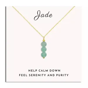 Jade Necklace for Women Green Jewelry Necklace, Crystal