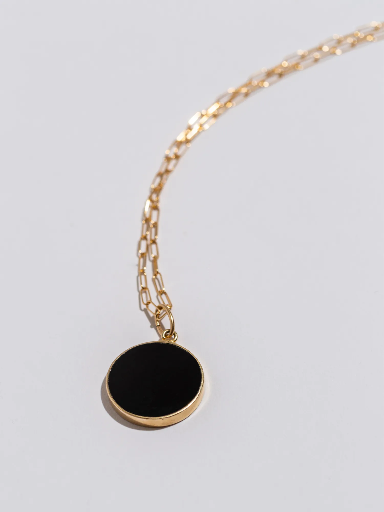 Jessica Onyx Coin Pendant