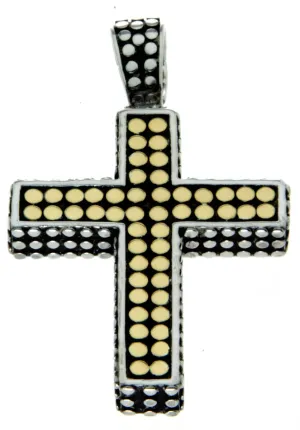 John Hardy Silver & 18kt Gold Dot Cross