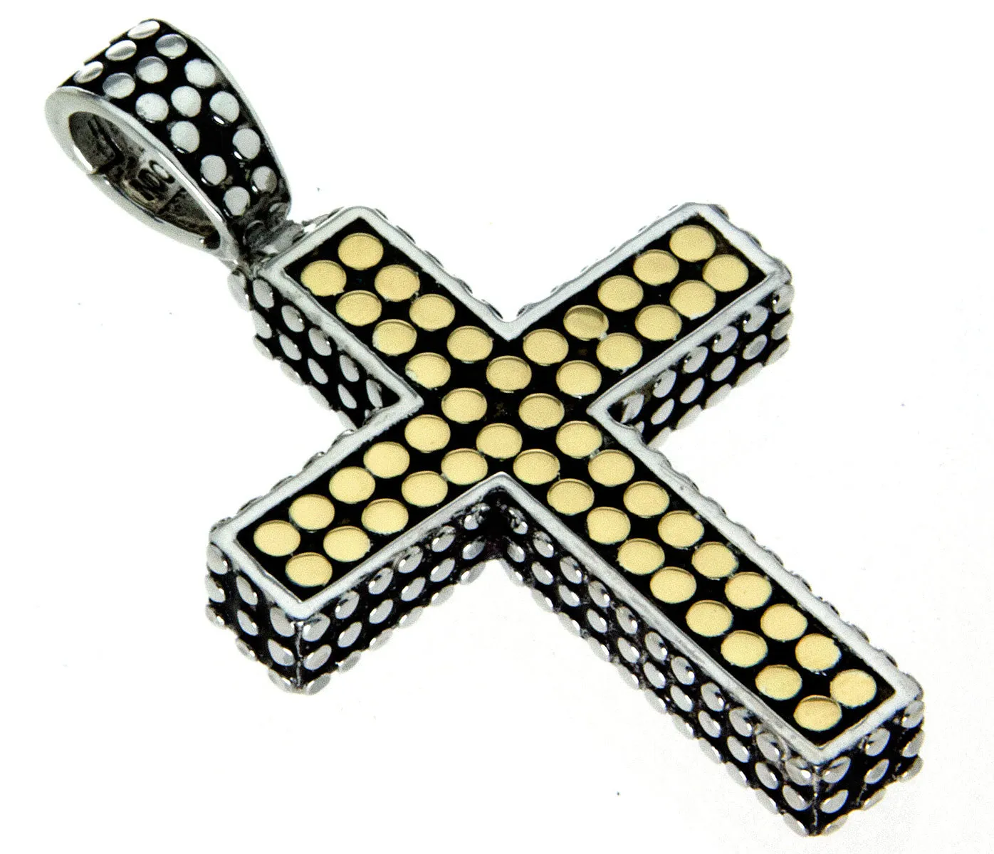 John Hardy Silver & 18kt Gold Dot Cross