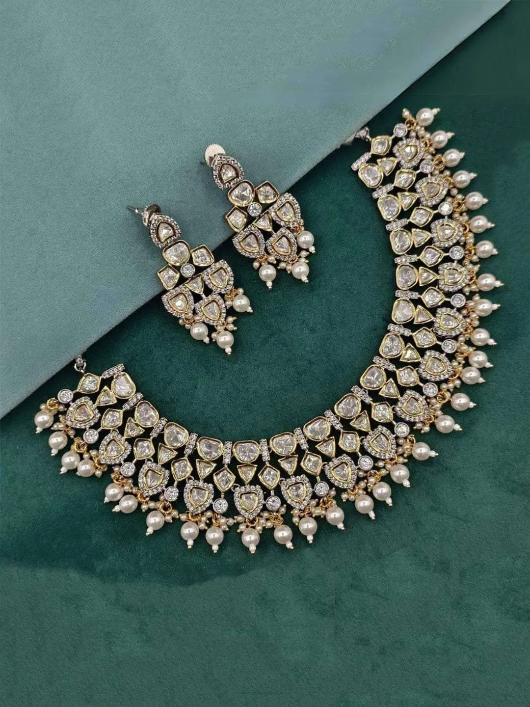 Kundan Studded Pure Brass Bridal Necklace