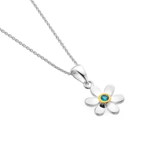 March Birthstone Daisy Pendant