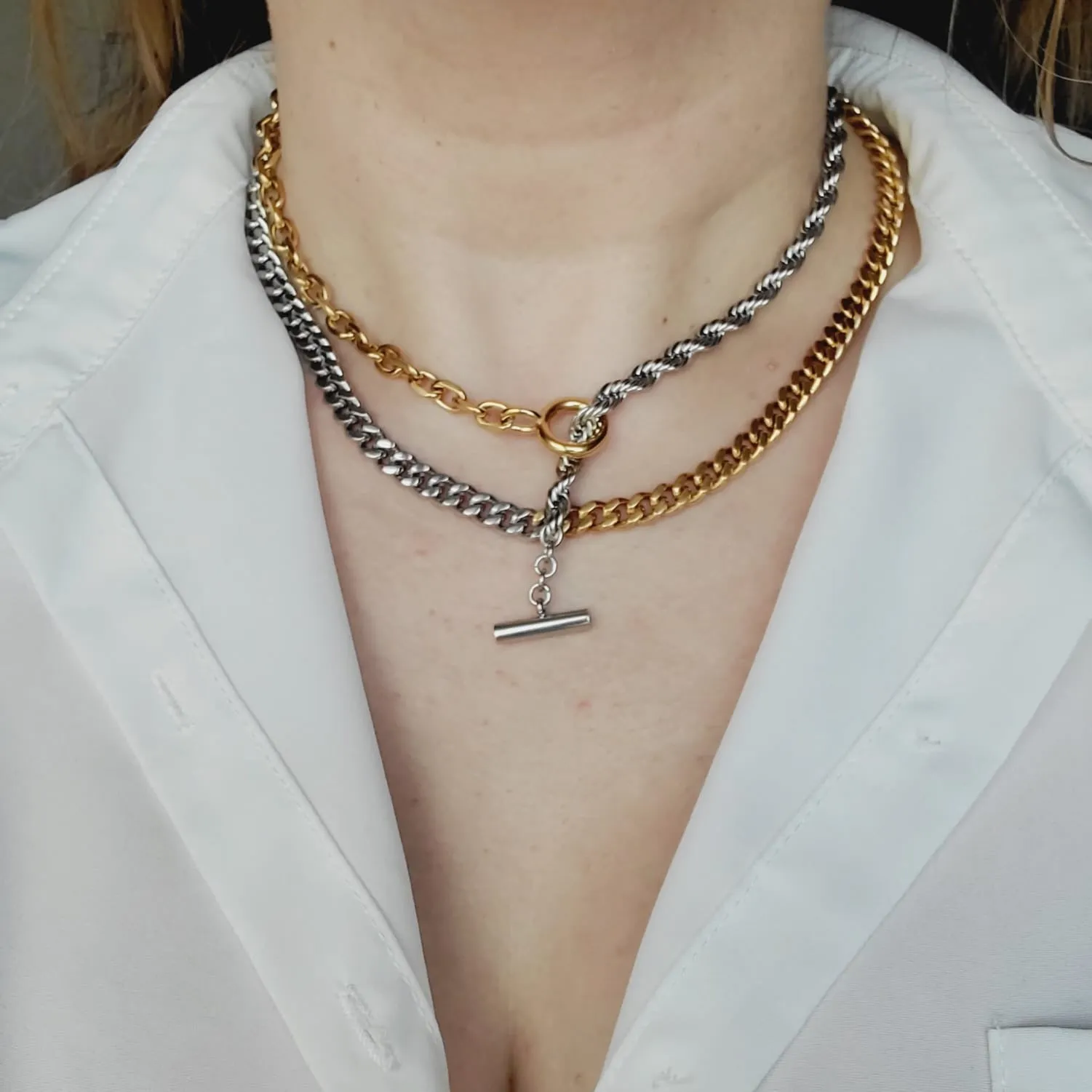 Marela Double Tone Necklace