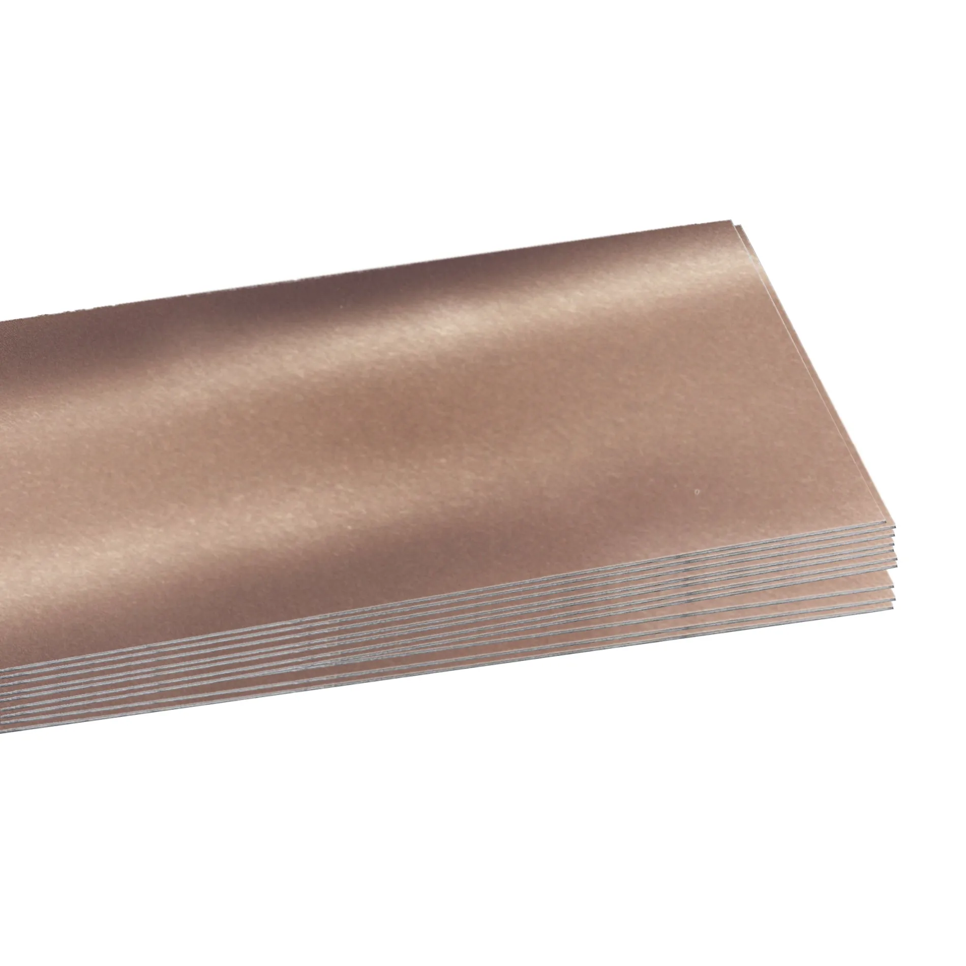 Metal Sheets - 10 x Aluminium Sheets - SATIN COPPER - 3" x 8" (7.5cm x 20.3cm)