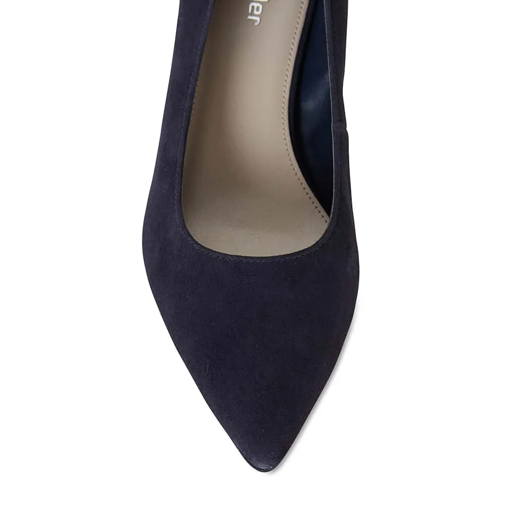 Natasha Heel in Navy Suede