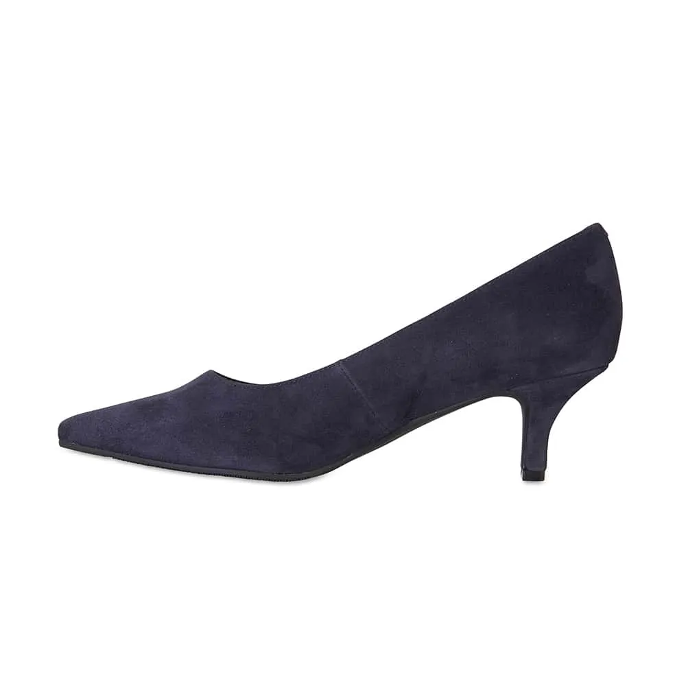 Natasha Heel in Navy Suede