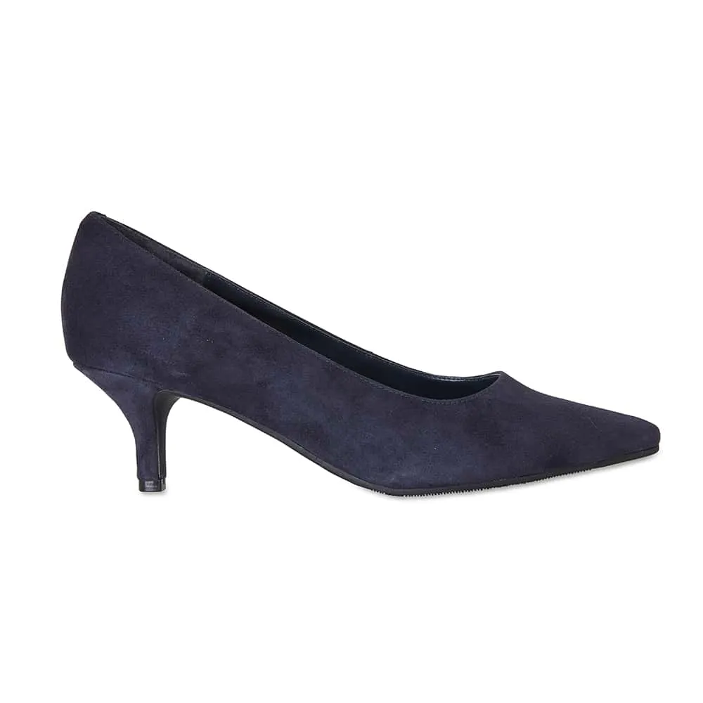 Natasha Heel in Navy Suede