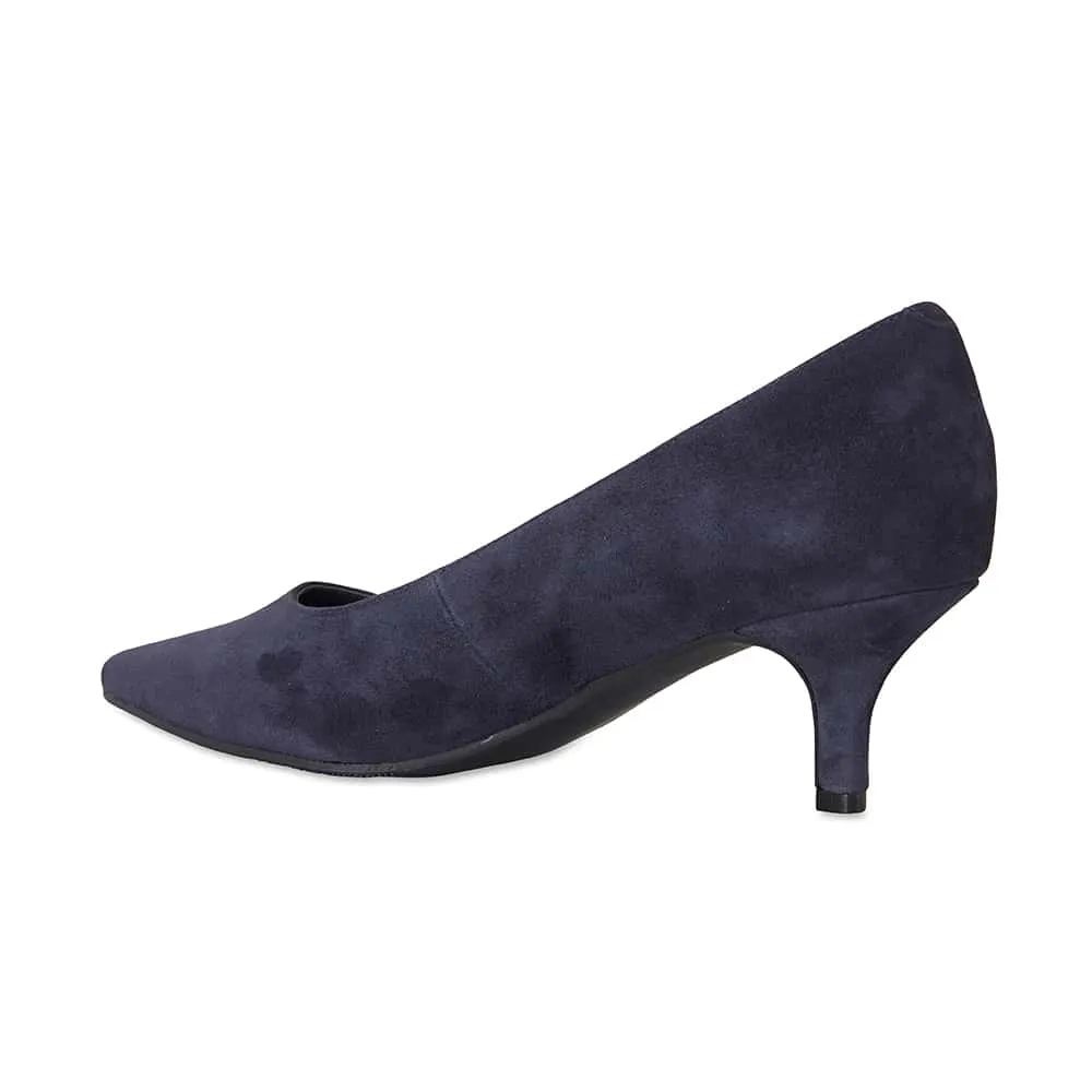 Natasha Heel in Navy Suede