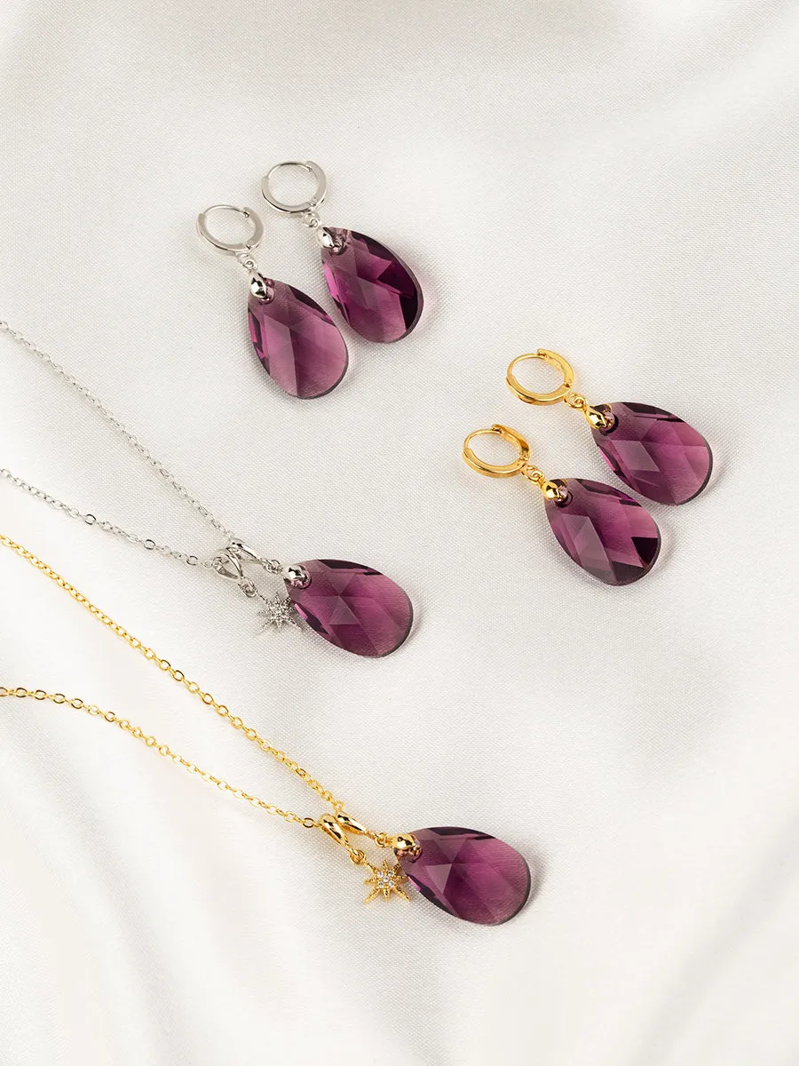 Olivia Earrings | Amethyst