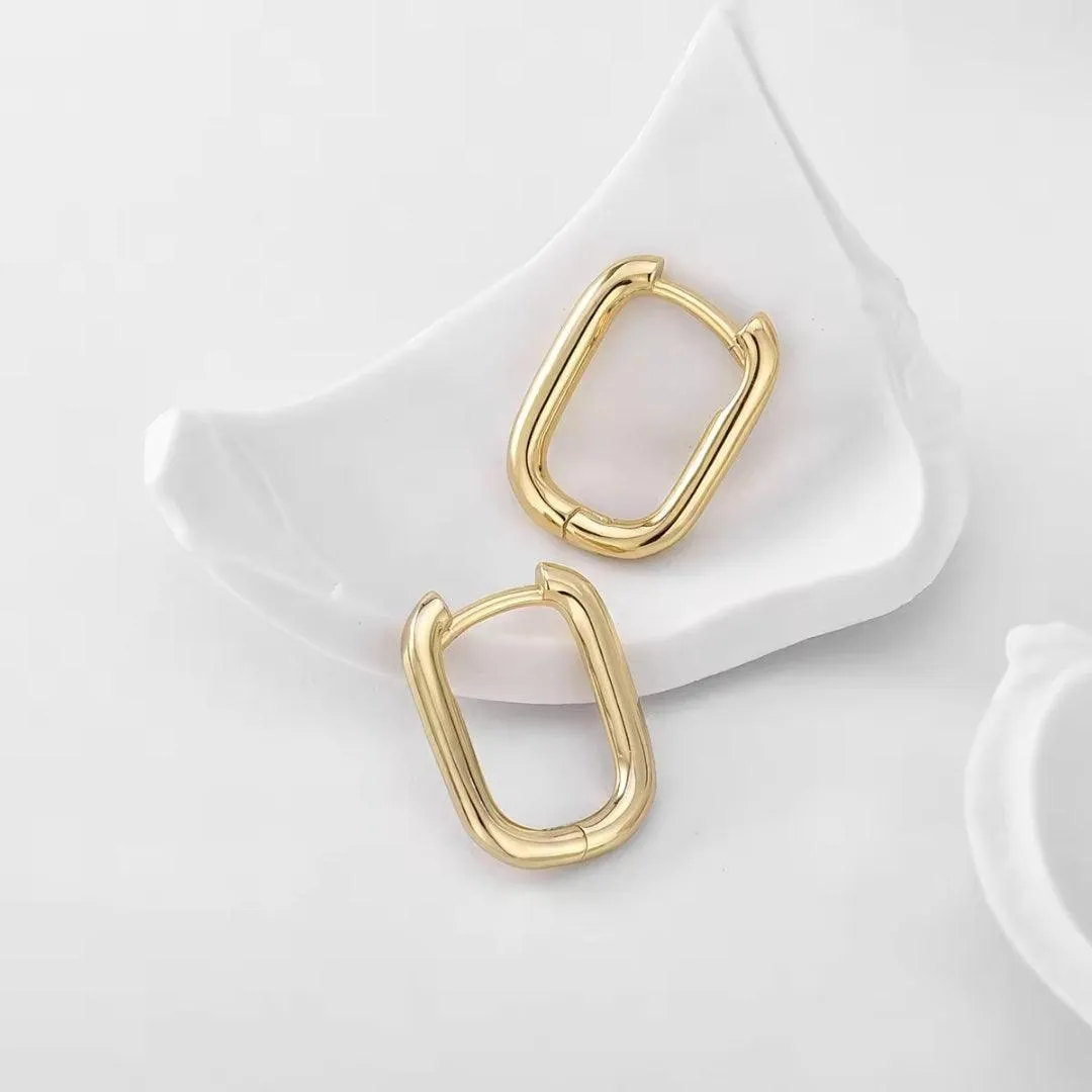 Oval Hoop Earrings