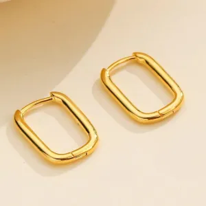 Oval Hoop Earrings