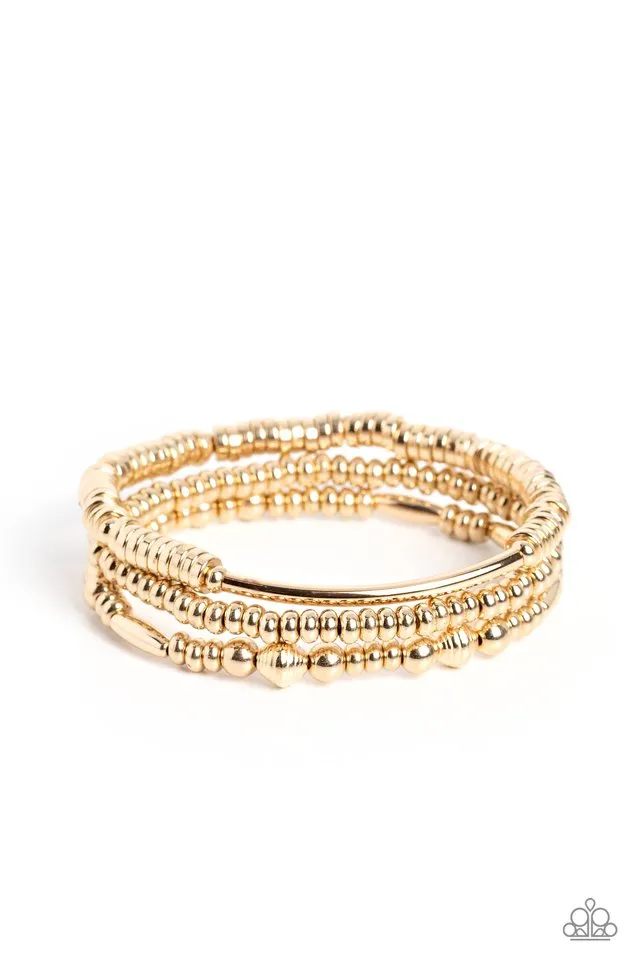 Paparazzi Bracelet ~ Monochromatic Medley - Gold