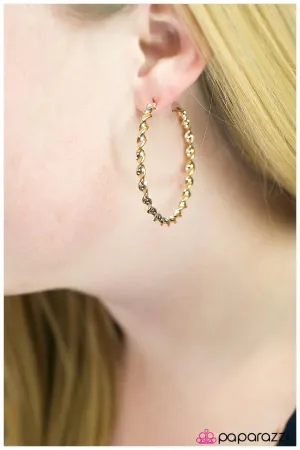 Paparazzi Earring ~ A Whirl and A Twirl - Gold