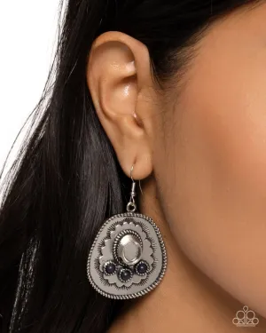 Paparazzi Earring ~ Cowboy Chaperone - Black