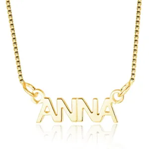 Personalized 925 Sterling Silver/Gold/Rose Gold UPPER CASE Name Necklace