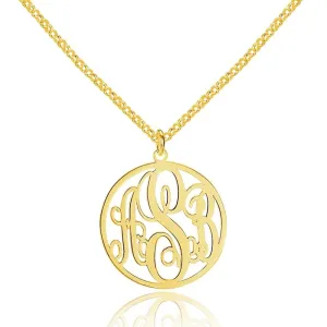 Personalized Monogram Necklace in 925 Sterling Silver